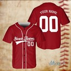 Custom Name Baseball Jersey  Personalized Team Name   Number Baseball Jersey