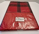 Dillard   s Christmas Holiday Tablecloth Glad Tidings Red Plaid Oblong 52   x 70   