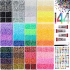 108 000 Pcs Rhinestone Bedazzling Kit - 12 Colors  3mm Flatback Gems   Glue For