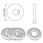 100-pcs M4 Stainless Steel Flat Washers 1 2 Inch Fender Gaskets Hardware Set