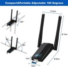 Wifi Adapter Usb 3 0  Ac1300 Mbps  Dual Band 5ghz 2 4g  Wireless Network Adapter