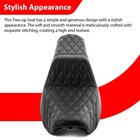 Two-up Seat Diamond Check Black Double Stitching For Harley Dyna Low Rider 06-17
