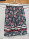 Native American Handmade Women s Blue Floral Ribbon Skirt Size 2xl