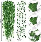 6 Pack  6 5 Ft Artificial Hanging Garland Ivy Leaves Plants Vines Home Decor Usa