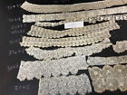 L40 - Antique Lace Lot - Edging  Samples  Collar  Sleeves