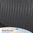 3 Pieces Outdoor Patio Furniture Set  Modern Wicker Bistro Set  Conversation    