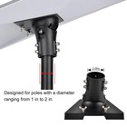 Powgrow Pipe Adapter For Starlink Gen 3  Adjustable Pole Mount Black 