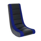 Classic Video Rocker Gaming Chair Faux Leather Mesh Ergonomic Pedestal Seat Blue