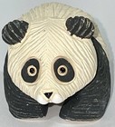 Rinconada Panda Bear Figure Art Pottery Artesania Uruguay