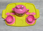 Disney Minnie Mouse Tea Party Toy Set Pink Yellow Tray Cups Spoons Kids Play