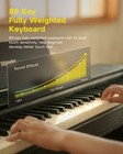 Donner Ddp-95 Digital Piano Keyboard With Stand Pedal Unit Weighted Key   Black