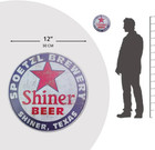 Metal Wall Decor  Vintage Tin Sign  Retro Round 12 Inches  Shiner Beer Sign  Shi