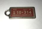 Vintage Dav Wisconsin License Plate Keychain September 1965 America s Dairyland