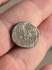 Roman Republic Silver Denarius Rubria Lucius Rubrius 87 Bc Ancient Old Coin Rome