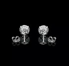 0 55 Ct Round Cut Fl d Lab Created Solitaire Stud Earrings 14k White Gold 5mm