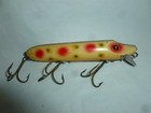  Vintage 4-1 2 Inch Wood With Glass Eyes Heddon Vamp Lure Lot P-781