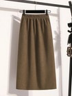 Plus Size Midi Skirts High Waist A Line Large Conceal Meat Slimming Pear Sh