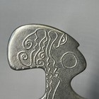 Vintage Don Drumm Cast Aluminum Tribal Modern Lady Profile Sculpture Figure