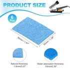 6pcs Soldering Sponge 3 5 X 5cm Rectangle Blue 10mm Water Absorption Thickness
