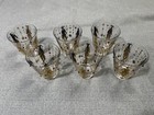 Culver Mardi Gras Jester Double Old Fashioned Glasses Set Of 6 22k Gold Jewels