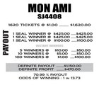 New Pull Tickets Mon Ami - Horse Race Seal Card Tabs