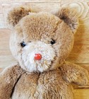 Eden Toys Brown Teddy Bear Red Nose 12  Plush Korea