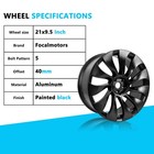 21  New Wheel Rim For Tesla Model Y 2020-24 21x9 5inch Black Single Replacement