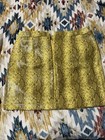 Victoria   Sophia Gold Snakeskin Mini Skirt Lined Zip Zipper Women   s Size L