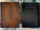 Stunning Traditional Vintage Chinese Duan Ink Stone Calligraphy Wood Box 4 5x7    