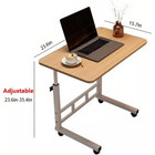 Ergonomic Adjustable Height Mobile Bedside Table   foldable Rolling Laptop Desk