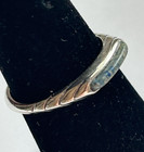 Relios Southwestern Sterling Silver Turquoise Grooved Ring Sz 7 25