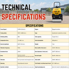 Typhon Fury 10 Ride-on Vibratory Roller Compactor 1 Ton B s 13 5hp Gas Engine