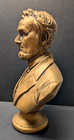 Vintage Bust Of Abraham Lincoln Bronzed Chalkware 12 h Roman Art Co  St  Louis