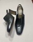 Vintage Laura Gayle Silver Slingback Closed Toe Shoes Size  8 5