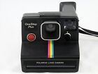 Vintage Polaroid Sx-70 Onestep Plus Black Rainbow Stripe Camera With Film Tested