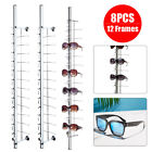 8pcs Eyeglasses Storage Rack Hold 12 Frames Optical Frames Display Rod W  Lock