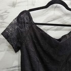 Mllesreve Cocktail Party Dress Women Size Xl Black Vintage Floral Lace Hi Low