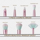 Makeup Brush Set Pink Glitter unicorn Foundation Sparkles Cute Fan Powder Blu   