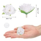 100pcs Artificial Rose Flower Heads1 2  Silk Fake Heads Bulk White