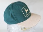 Vtg  John Deere Green Tan Snapback Hat Original Label Waterloo Iowa