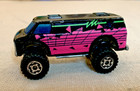 Vintage 1981 Matchbox 4x4 Chevy Van   Black Pink Green 1 74 Scale Die-cast Toy