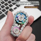 Sprockets Flywheel Fingertip Gyro Gear Chains Fidget Spinner Metal Desk-edc-toy