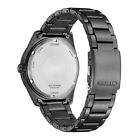 Citizen Men s Eco-drive Black Stainless Steel Orange Dial Watch 43 Mm Aw1765-88x