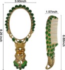 Vintage Style Mirror Comb Set  Mirror Folds To A Standing Style Great For Travel