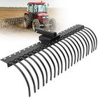 60 landscape Rock Rake 3-point Hitch Attachment W 2  Receiver For Cat 1 Tractors