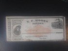 N  F  Moore Banker 1870s Check New York Importers   Traders National Bank Train