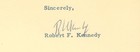 Robert F  Kennedy   Signed Vietnam War Letter Quoting Winston Churchill  Psa Dna