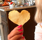 Heart-shaped Lay   s Potato Chip - One Of A Kind - Rare - Large Chip - Free Ship 