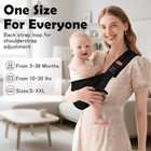 Baby Sling Carrier  Baby Carrier Newborn To Toddler With Adjustable Strap  Non-s