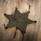 Old West Badge Insignia Western Era Americana Star Vintage Patine